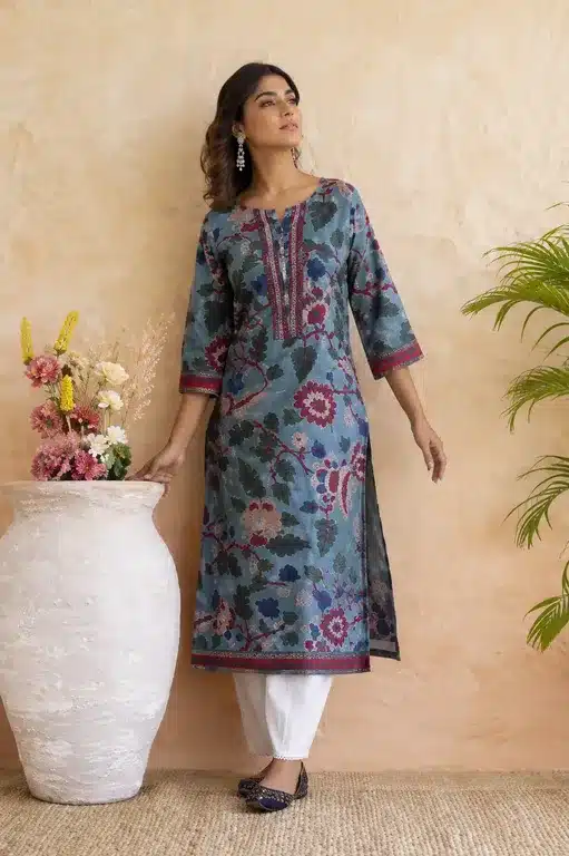 Floral Whisper Straight Kurta
